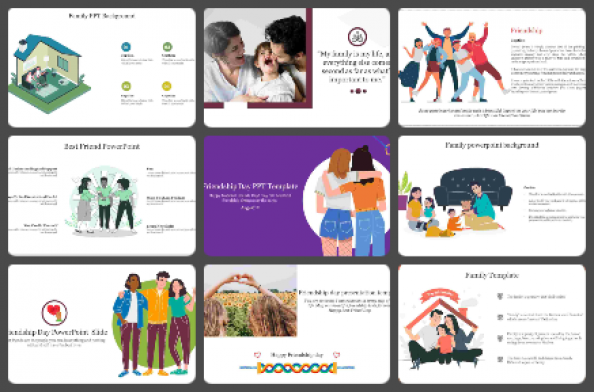 Family and Friends Powerpoint Templates